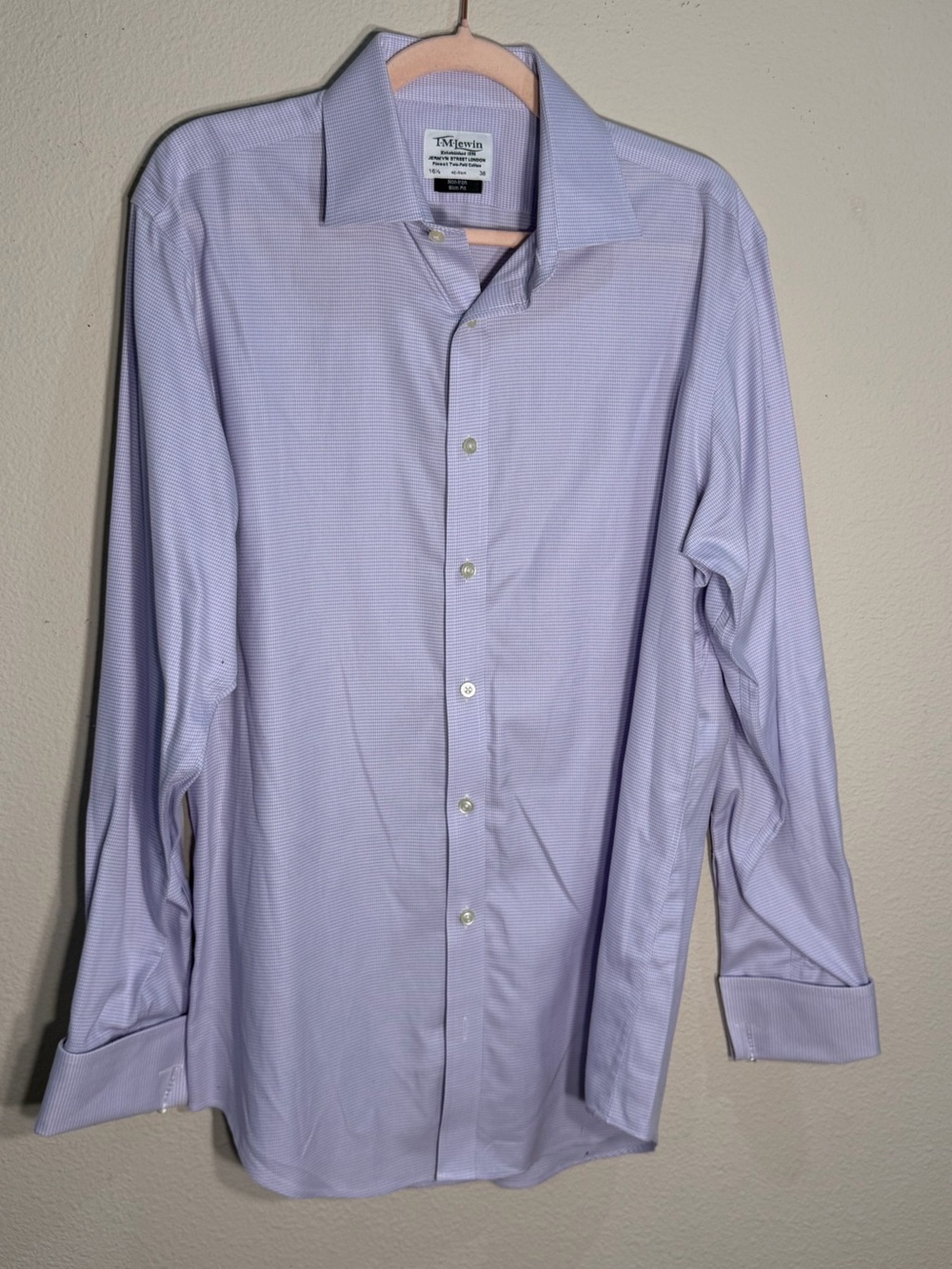 T.M.Lewin Men's Light Lavender Dress Shirt